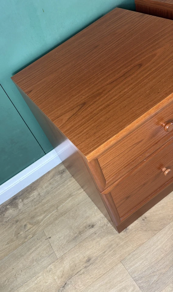 Vintage Mid Century Teak G Plan Pair Of Two Bedside Cabinets