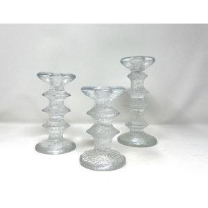 Set of 3 Iittala Finnish Candlesticks Designed by Timo Sarpaneva