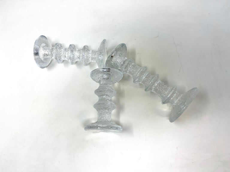 Set of 3 Iittala Finnish Candlesticks Designed by Timo Sarpaneva