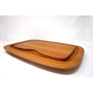 Solid Teak Danish Modern Nissen Carving Platter