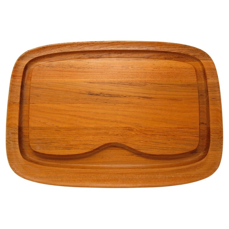 Solid Teak Danish Modern Nissen Carving Platter