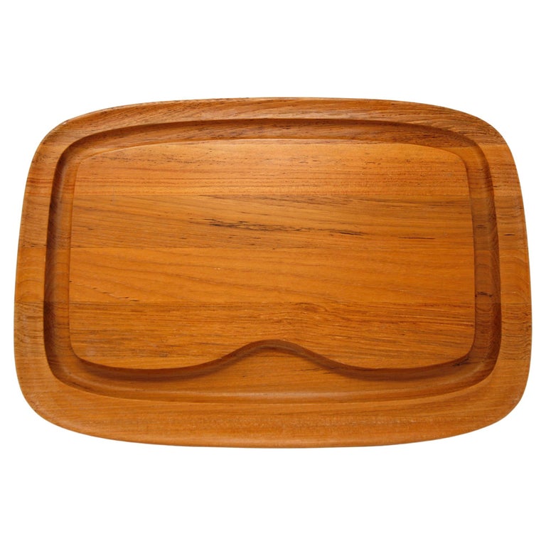 Solid Teak Danish Modern Nissen Carving Platter