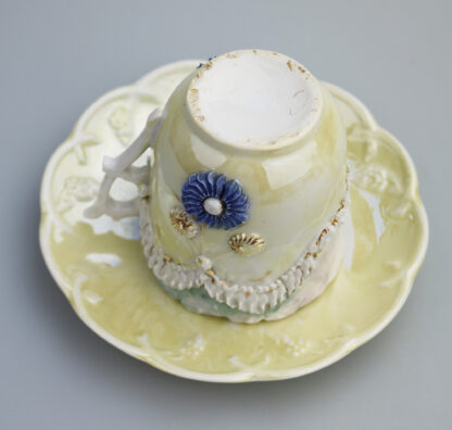 Attractive antique porcelain egg shell lustre Seaside Souvenir Ware Cup & Saucer C.19thC - Image 9