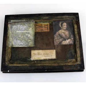 Extremely rare Commemorative Tinsel Print of Margaret Tudor Queen of Scots 19thC