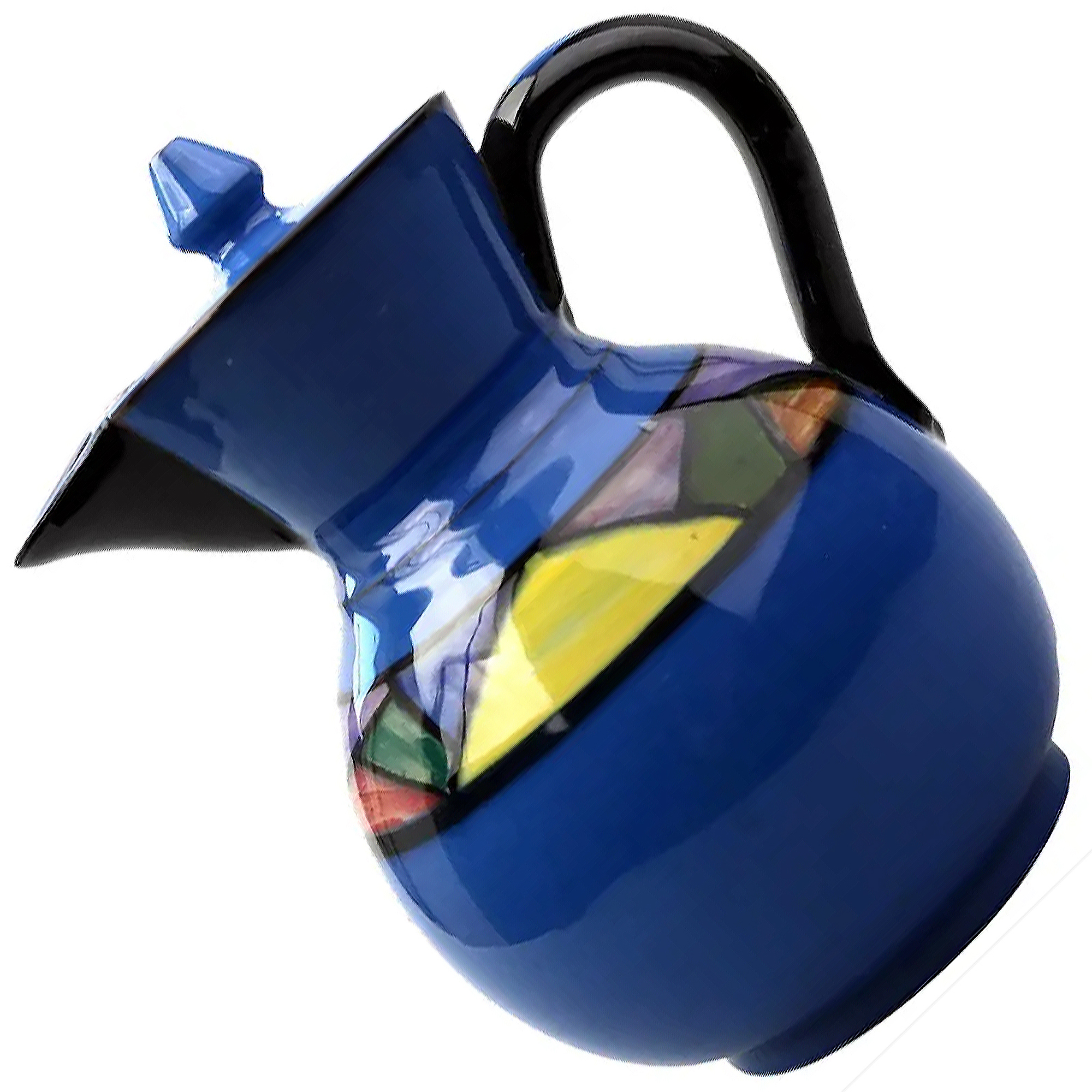 An Art Deco Watcombe Torquay pottery Lidded Jug Jazz / Geometric C.1920's+