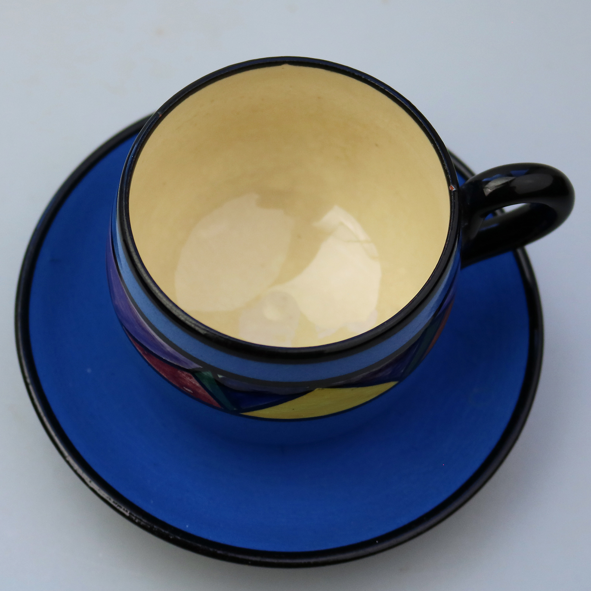 An Art Deco Watcombe Torquay pottery Trio Jazz / Geometric C.1920's+