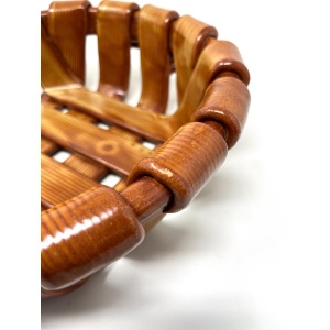 Trompe L'Oeil Italian Ceramic Woven Basket