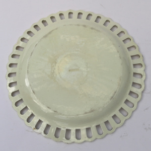 A fine antique Georgian Turner Creamware pottery pierced & moulded Plate C.1785