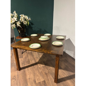 Vintage Dark Oak Dining Table