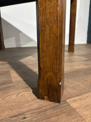 Vintage Dark Oak Dining Table