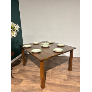 Vintage Dark Oak Dining Table