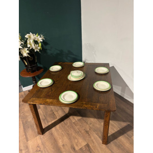 Vintage Dark Oak Dining Table