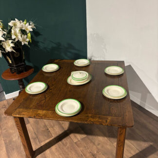 Vintage Dark Oak Dining Table