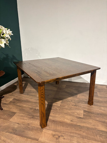 Vintage Dark Oak Dining Table