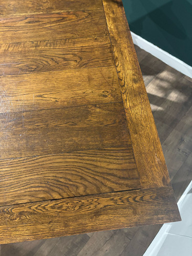 Vintage Dark Oak Dining Table
