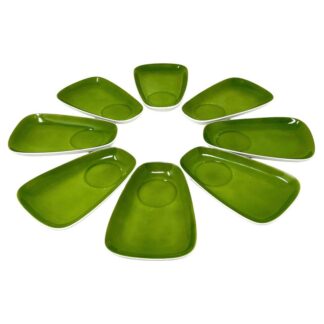 Vintage Lagardo Tackett Porcelain Espresso Plates ... Set of 8 MCM Snack Plates