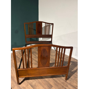 Vintage Mahogany Double Bed Stead