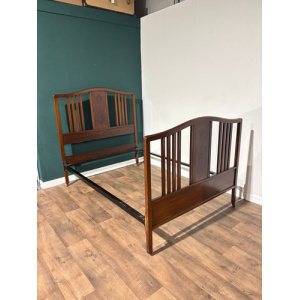 Vintage Mahogany Double Bed Stead