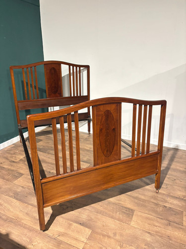 Vintage Mahogany Double Bed Stead