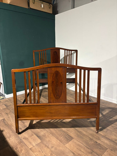 Vintage Mahogany Double Bed Stead