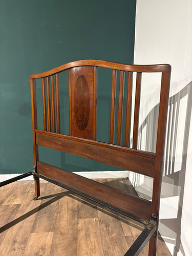 Vintage Mahogany Double Bed Stead