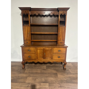 Vintage Oak Dresser With Rack