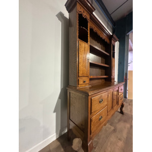 Vintage Oak Dresser With Rack