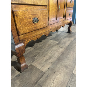Vintage Oak Dresser With Rack