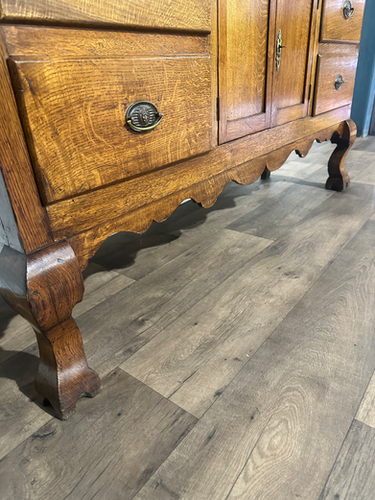 Vintage Oak Dresser With Rack