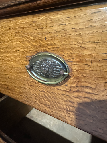 Vintage Oak Dresser With Rack