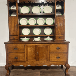 Vintage Oak Dresser With Rack
