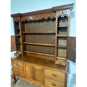 Vintage Oak Dresser With Rack
