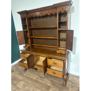 Vintage Oak Dresser With Rack