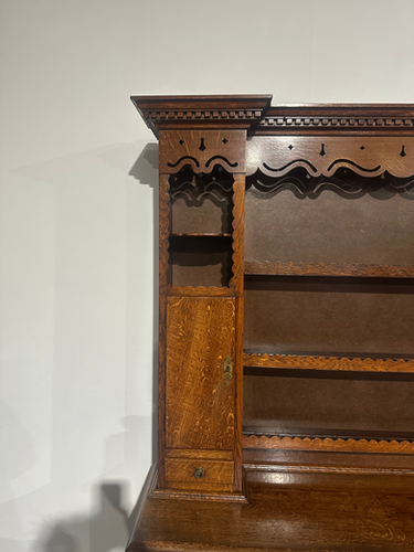 Vintage Oak Dresser With Rack