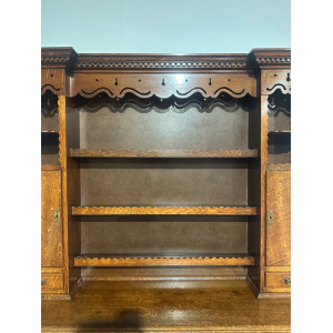 Vintage Oak Dresser With Rack