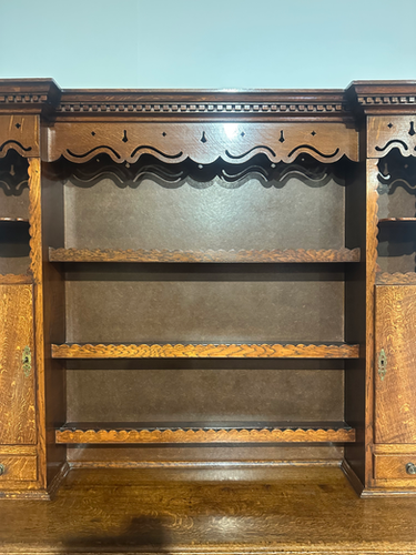 Vintage Oak Dresser With Rack
