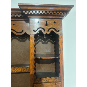 Vintage Oak Dresser With Rack