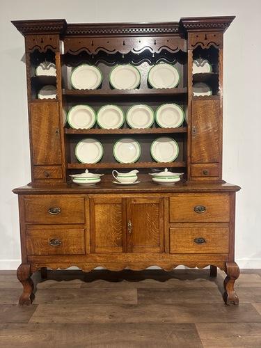 Vintage Oak Dresser With Rack