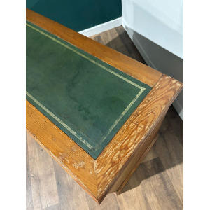 Vintage Pitch Pine Knee Hole Desk