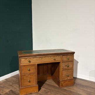 Vintage Pitch Pine Knee Hole Desk