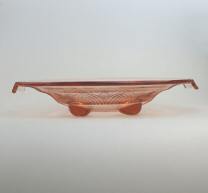 A large pink glass Art Deco bowl Sächsische Glasfabrik August Walther & Söhne C.1936 - Image 2