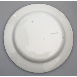 A scarce antique Georgian Wedgwood pottery Bamboo B&W Transferware Plate 2 C.19thC