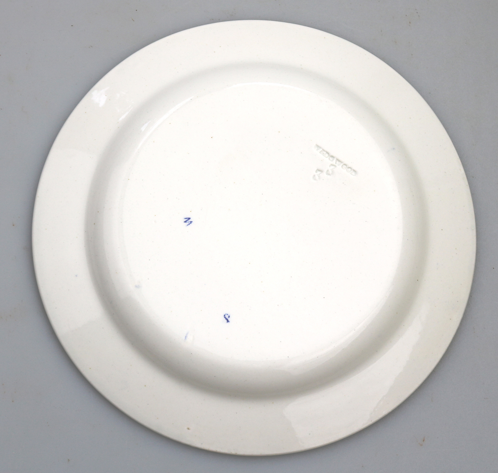 A scarce antique Georgian Wedgwood pottery Bamboo B&W Transferware Plate 1 C.19thC