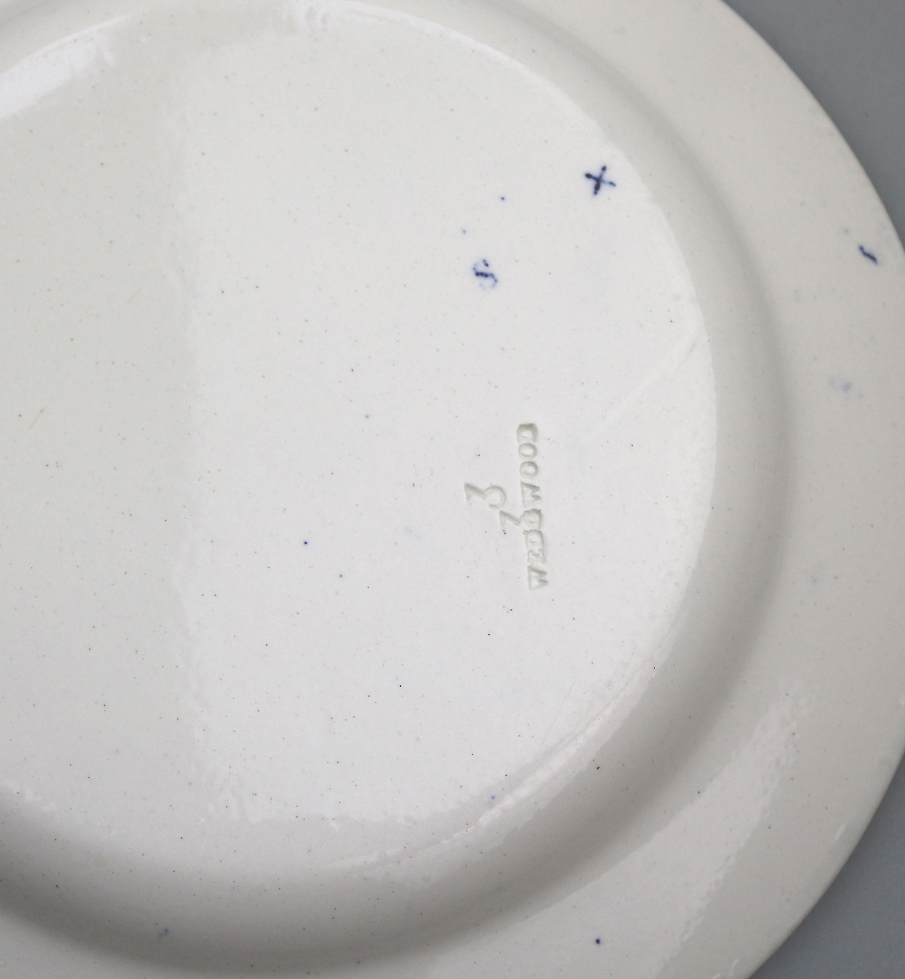 A scarce antique Georgian Wedgwood pottery Bamboo B&W Transferware Plate 1 C.19thC