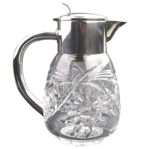 A substantial WMF deep cut glass & silver plate Lemonade Jug & ice holder C.1935+