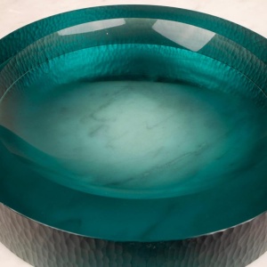 Wrought glass tidy tray by Flavio Poli for Seguso 1960