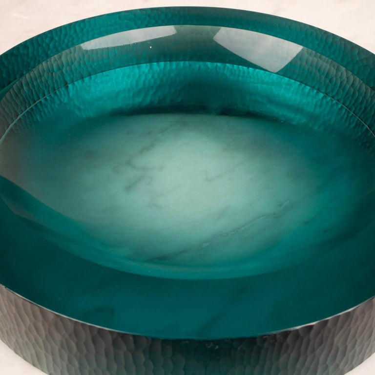 Wrought glass tidy tray by Flavio Poli for Seguso 1960