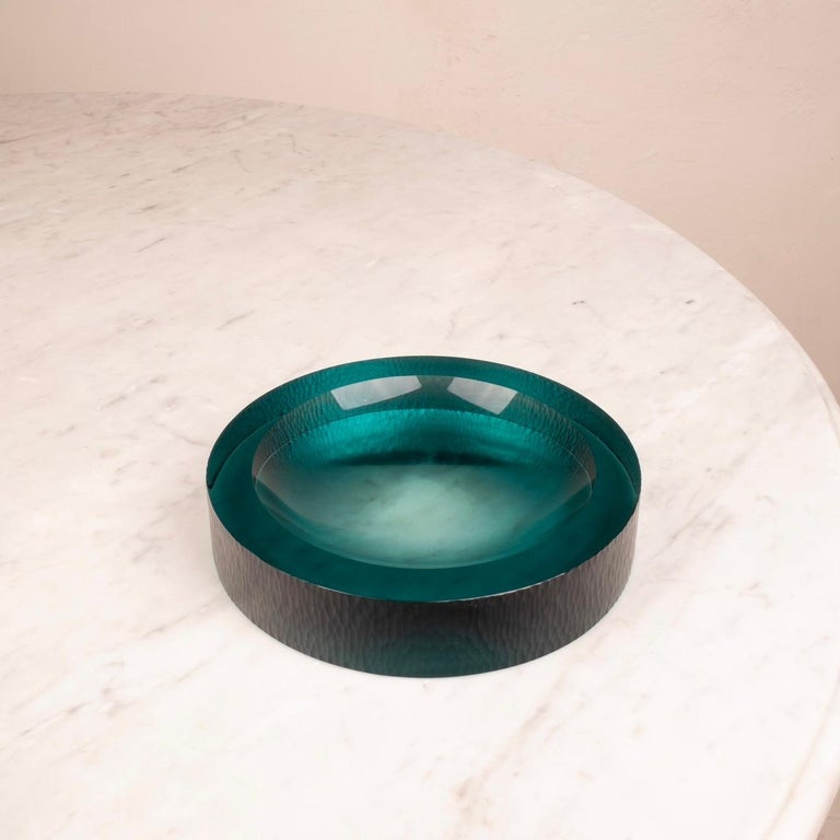 Wrought glass tidy tray by Flavio Poli for Seguso 1960