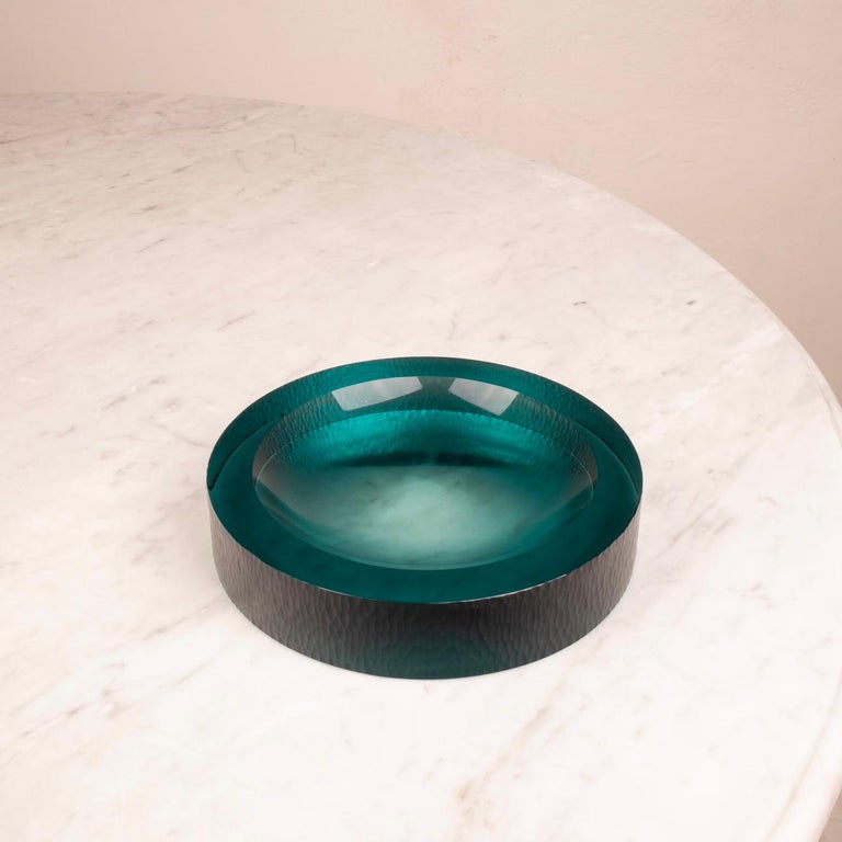 Wrought glass tidy tray by Flavio Poli for Seguso 1960