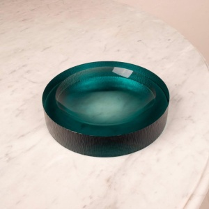 Wrought glass tidy tray by Flavio Poli for Seguso 1960